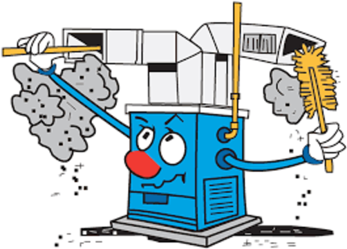 cartoon for furnace cleaning